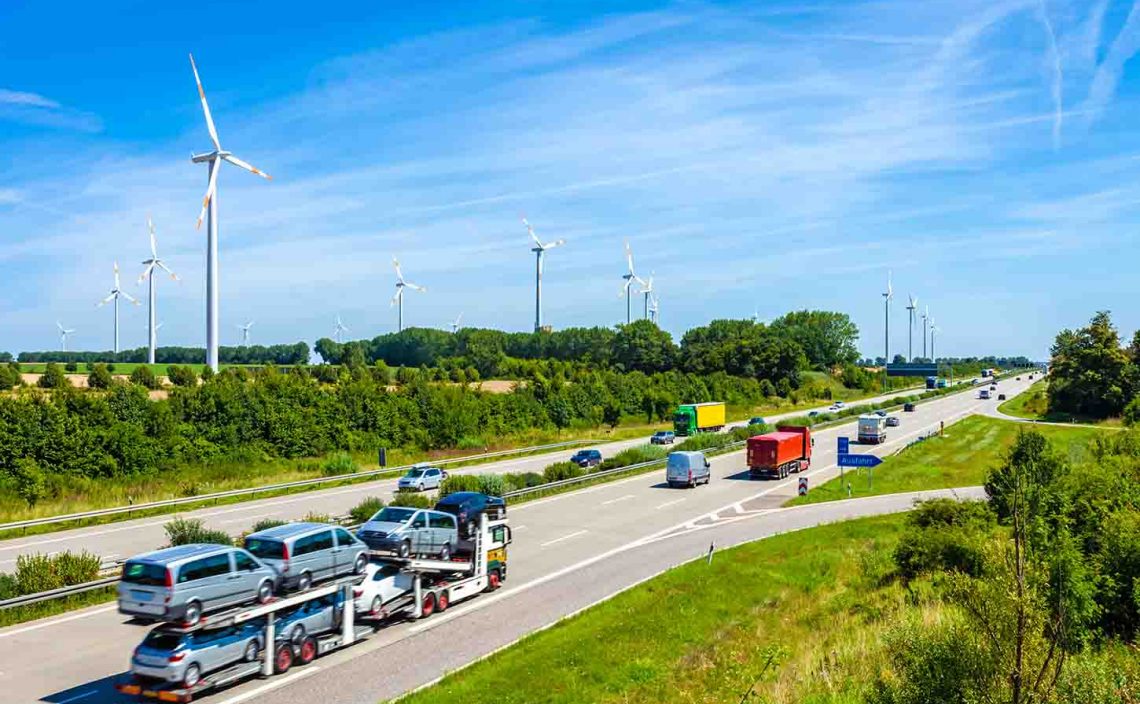 交通量をクリーンなエネルギーに変える風車